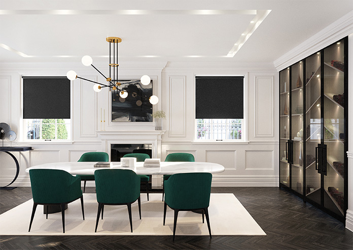Shimmer (Blackout), Jet - Roller Blind - Image 8